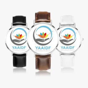 162. Rachvid Wears USA YAAIDFI Hot Selling Ultra-Thin Leather Strap Quartz Watch (Silver)