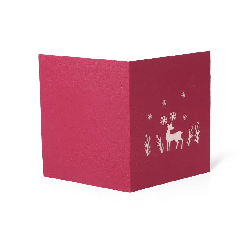 3D Christmas Reindeer Pop Up Card and Envelope