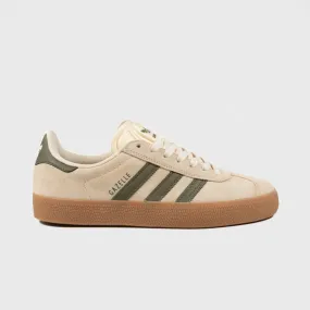 Adidas Skateboarding - Gazelle ADV Shoes - Ecru Tint / Focus Olive / Gum