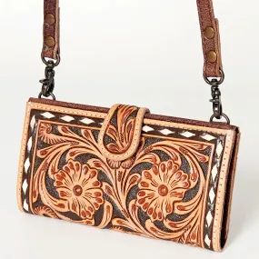 American Darling Tooled Leather/Buckstitch Clutch