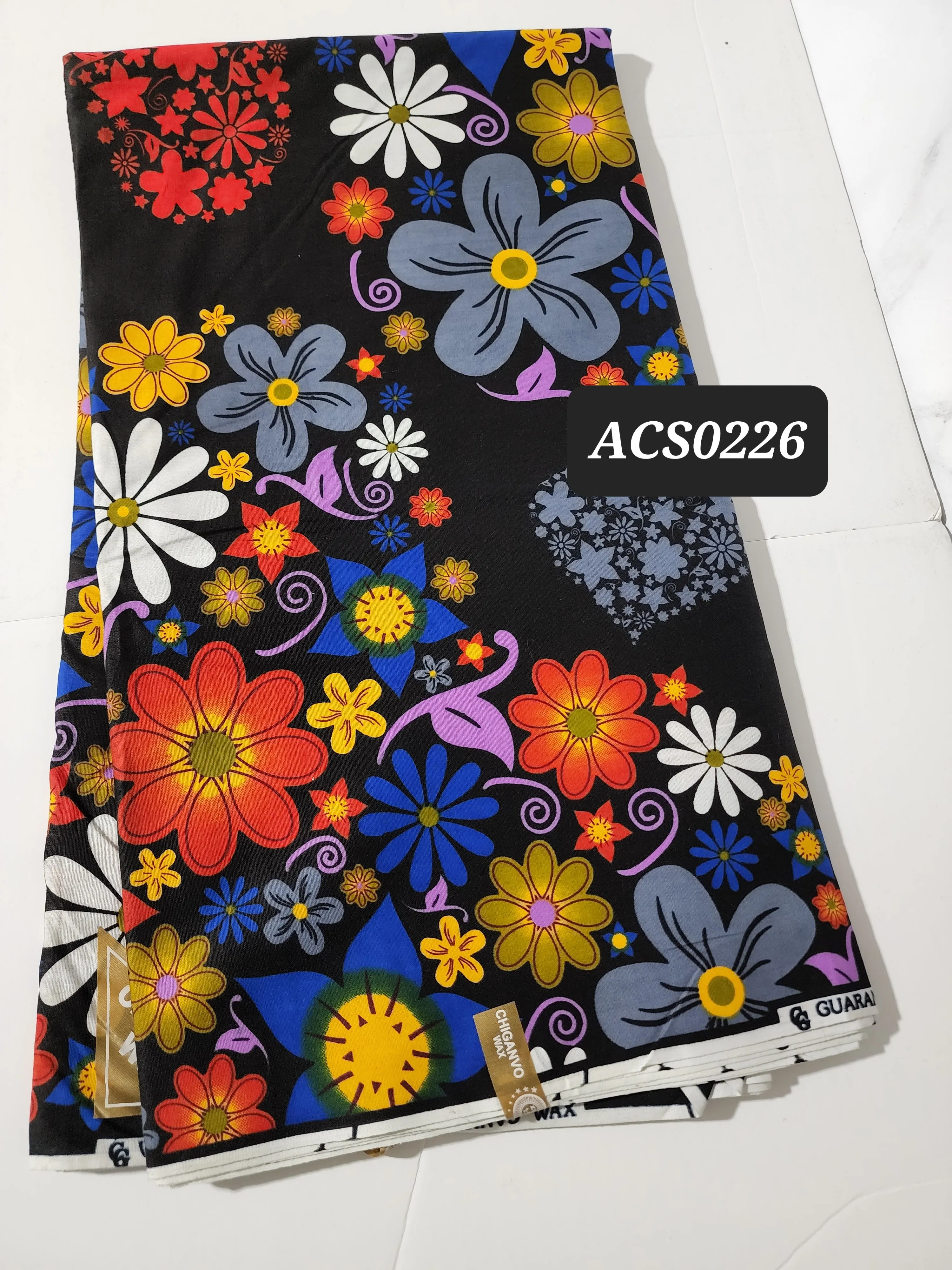 Black and Ankara Fabric, ACS0226