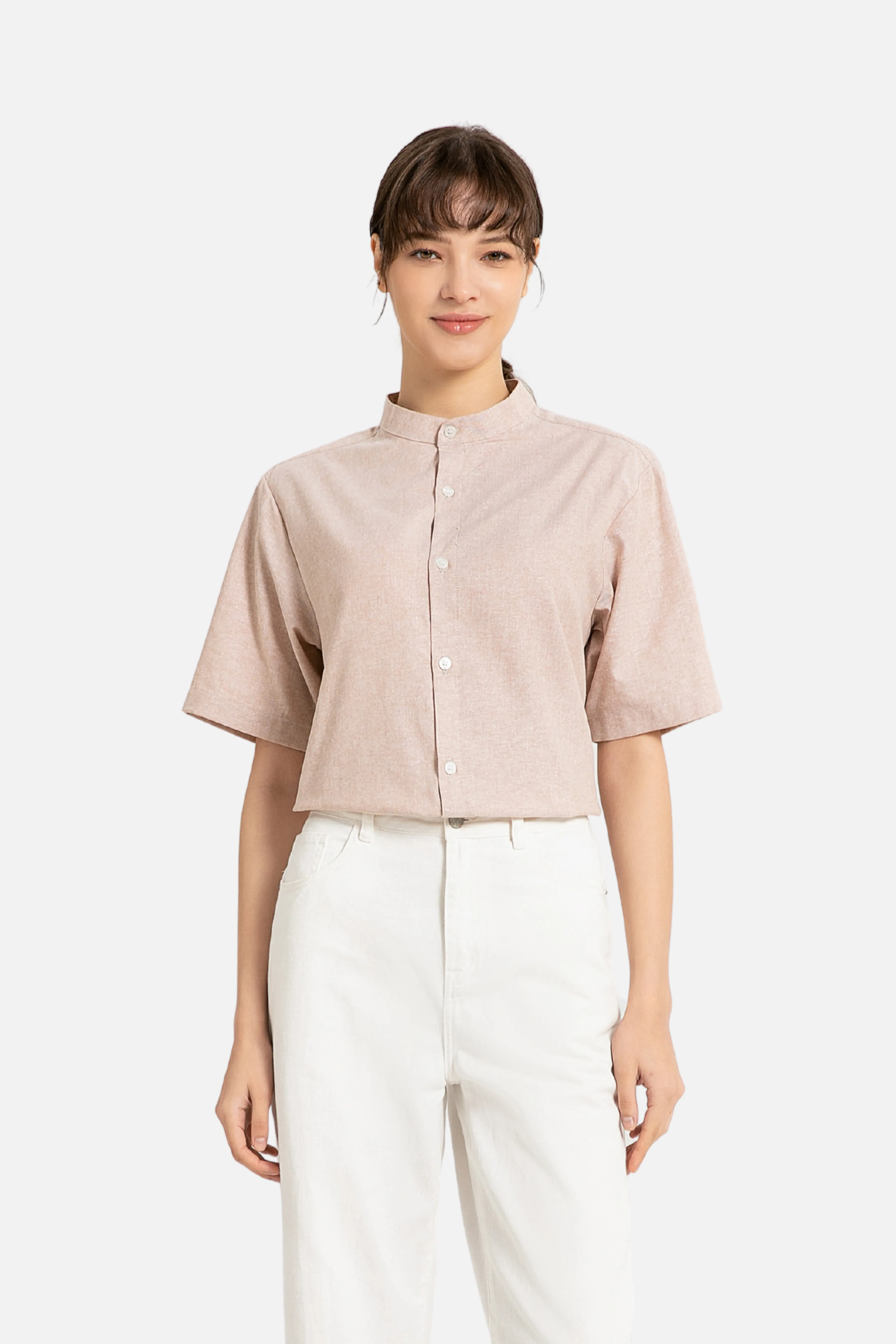 Brydan Light Khaki Shirt, Short Sleeve