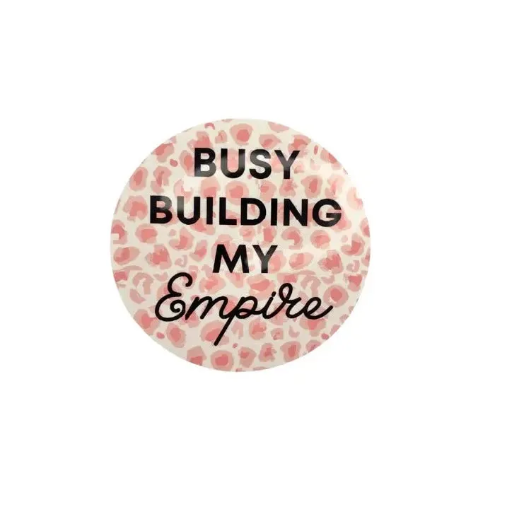 Busy Building my Empire Animal Print Glossy Sticker