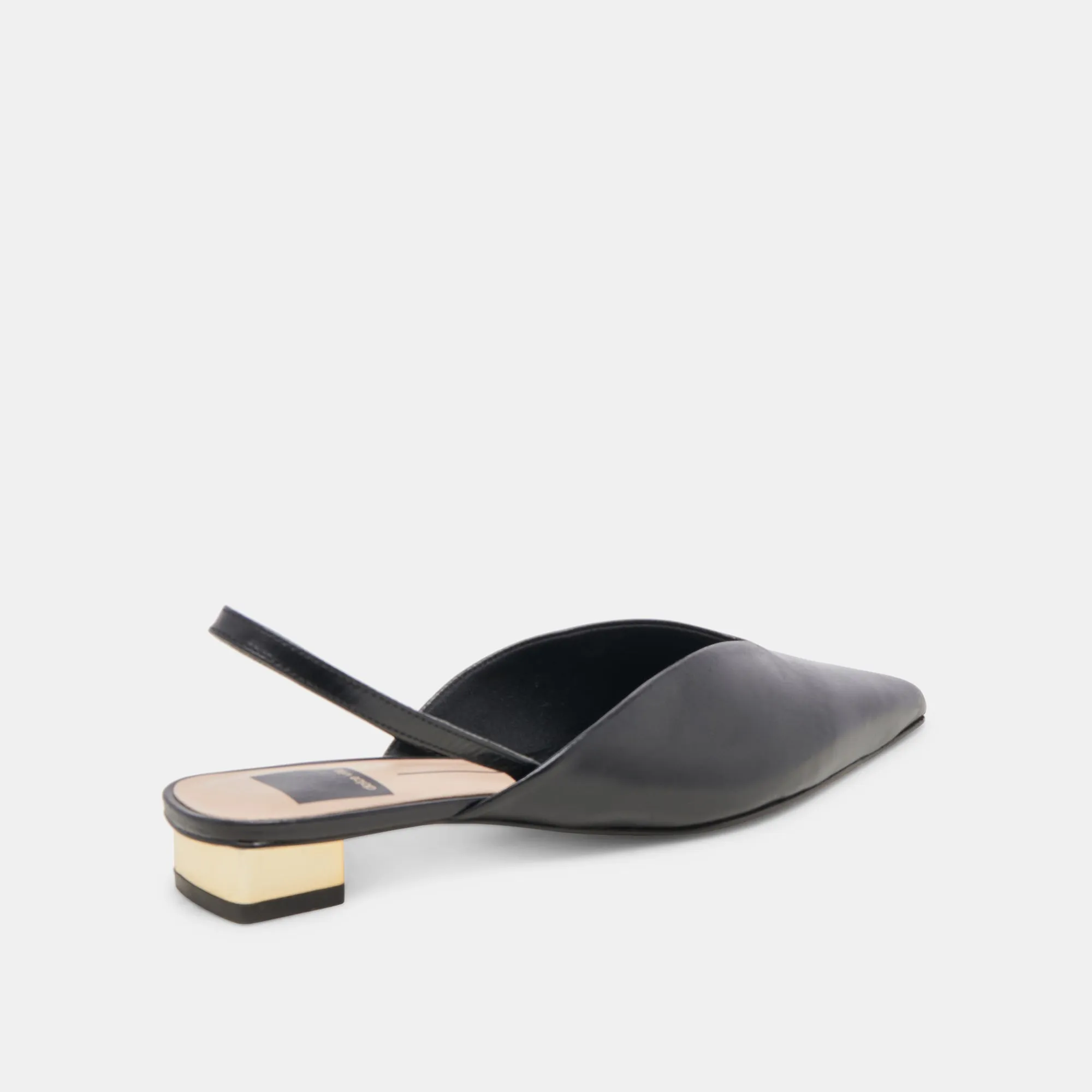 BYANCA FLATS BLACK LEATHER