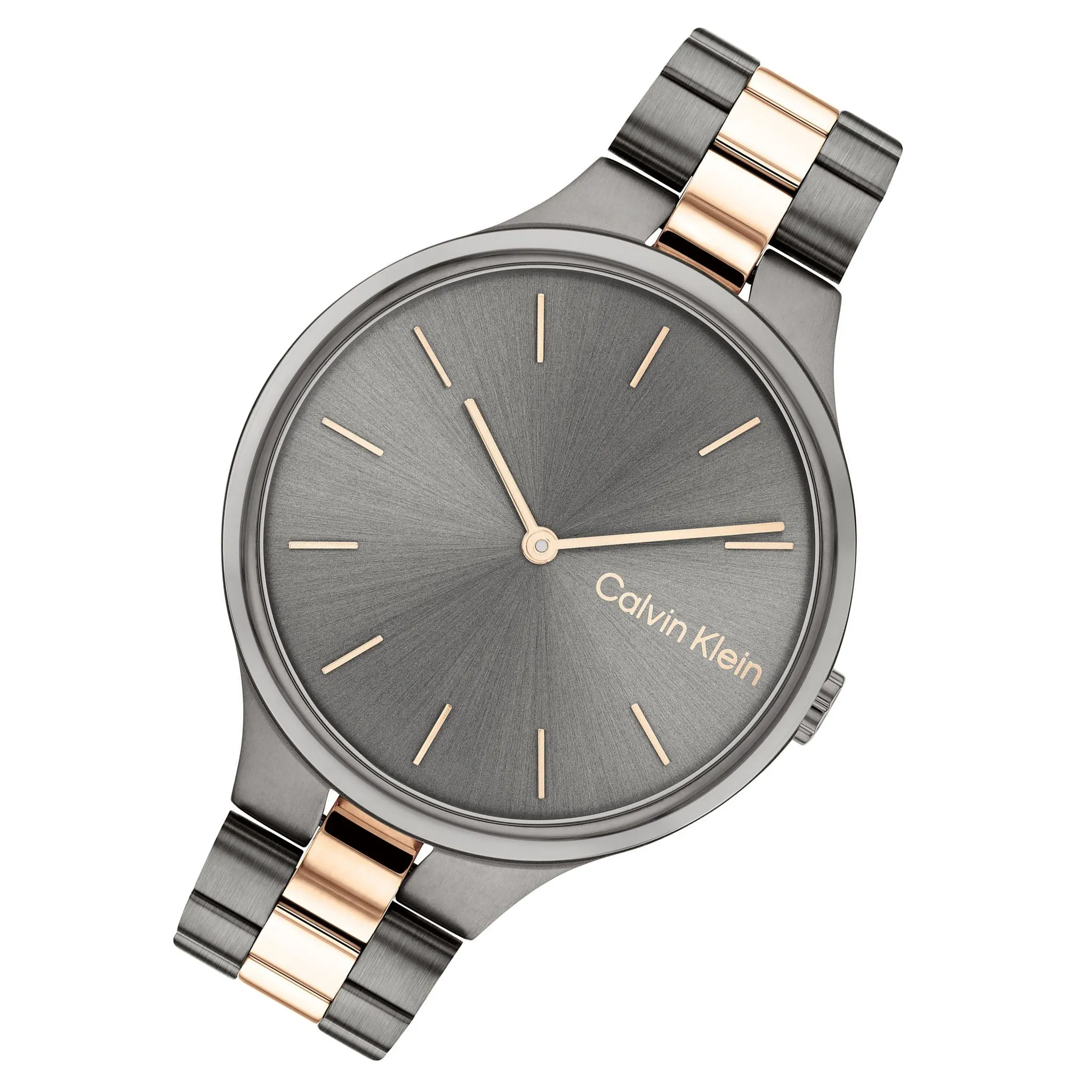 Calvin Klein Rose Gold & Grey Steel Women's Watch - 25200127