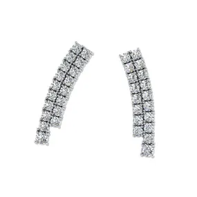 Diamond Double Row Earrings