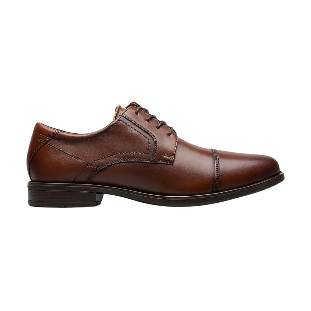 FLORSHEIM MIDTOWN CAP TOE OXFORD COGNAC MEDIUM AND WIDE