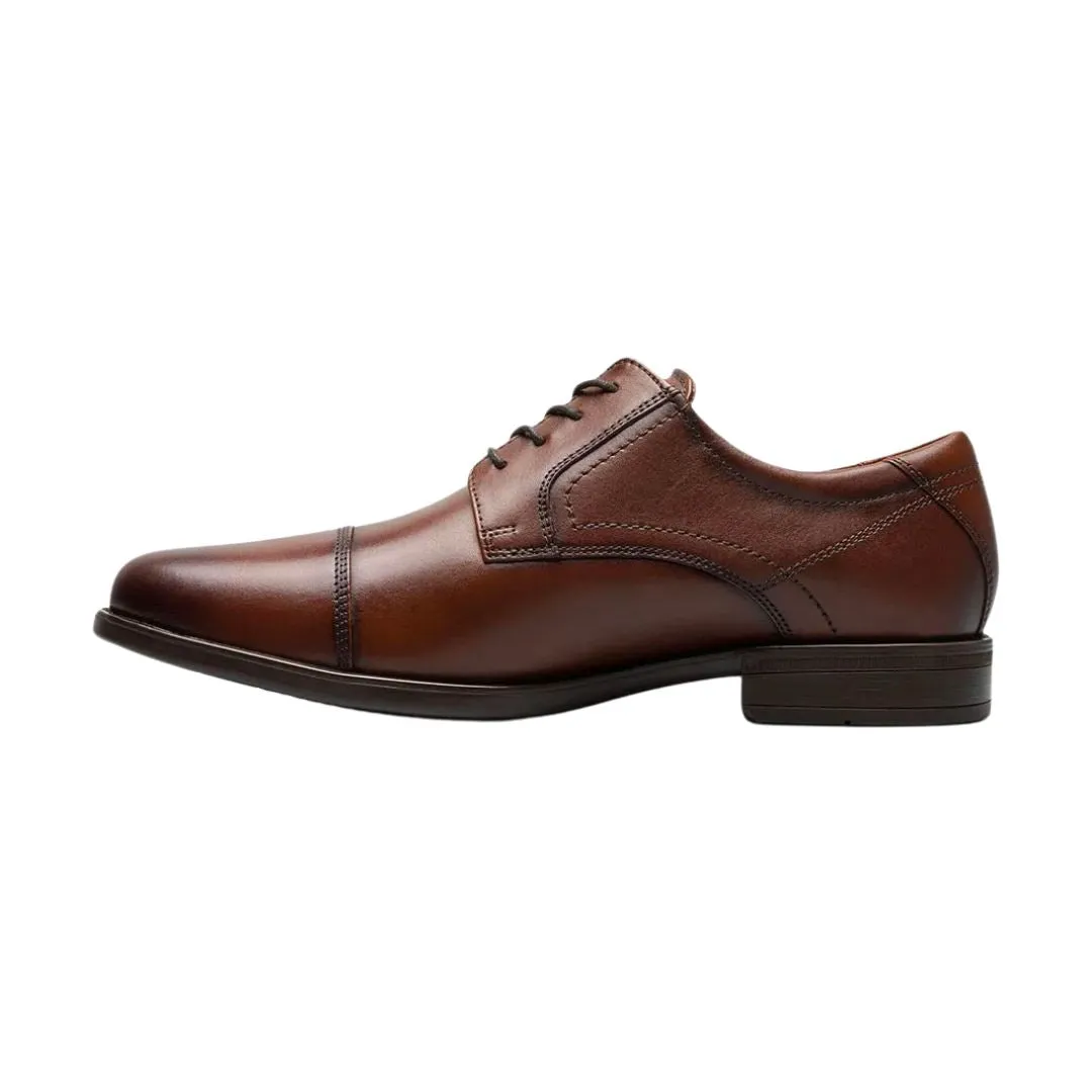 FLORSHEIM MIDTOWN CAP TOE OXFORD COGNAC MEDIUM AND WIDE