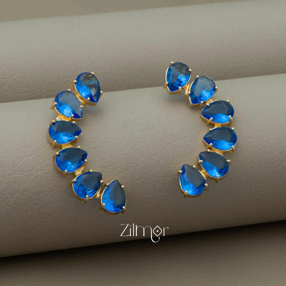 Glossy Stone Raindrop Earrings - KE100747