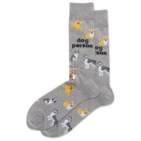 HOTSOX Men's Dog Person Crew Socks