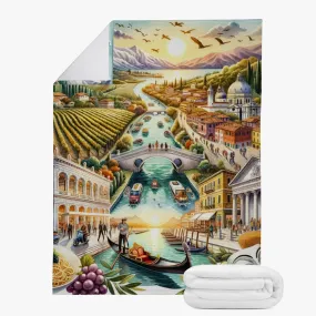 Italy Decor Fleece Blanket