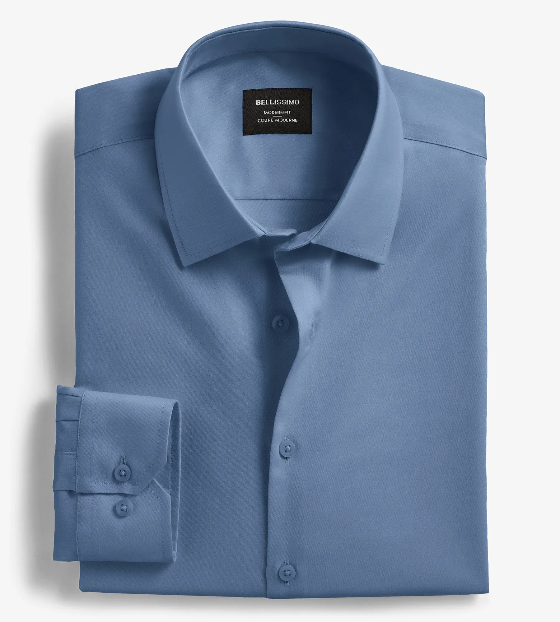 Modern Fit Non-Iron Sateen Dress Shirt