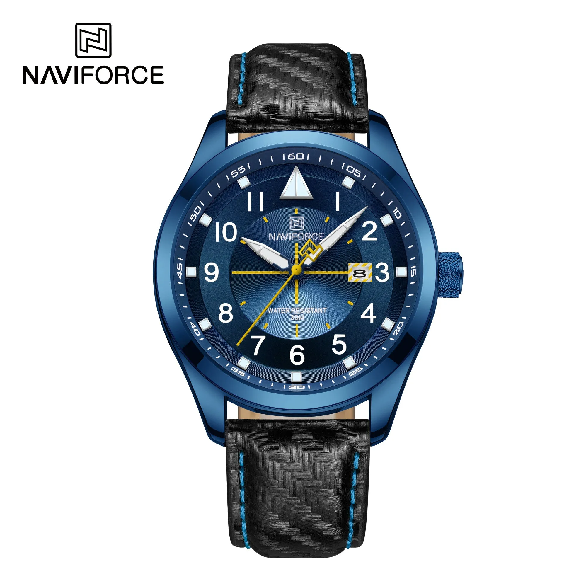 NAVIFORCE Casual Sport Watches for Men Top Brand Luxury Military Leather Wrist Watch Man Clock Fashion Quartz Men Watch Relogio NF8022