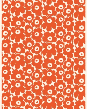 pieni unikko cotton fabric - orange