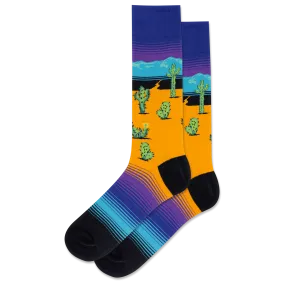 "Desert Scenic" Crew Socks by Hot Sox - Large - SALE