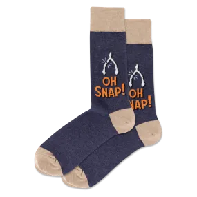 "Oh Snap" Cotton Crew Socks by Hot Sox - Large