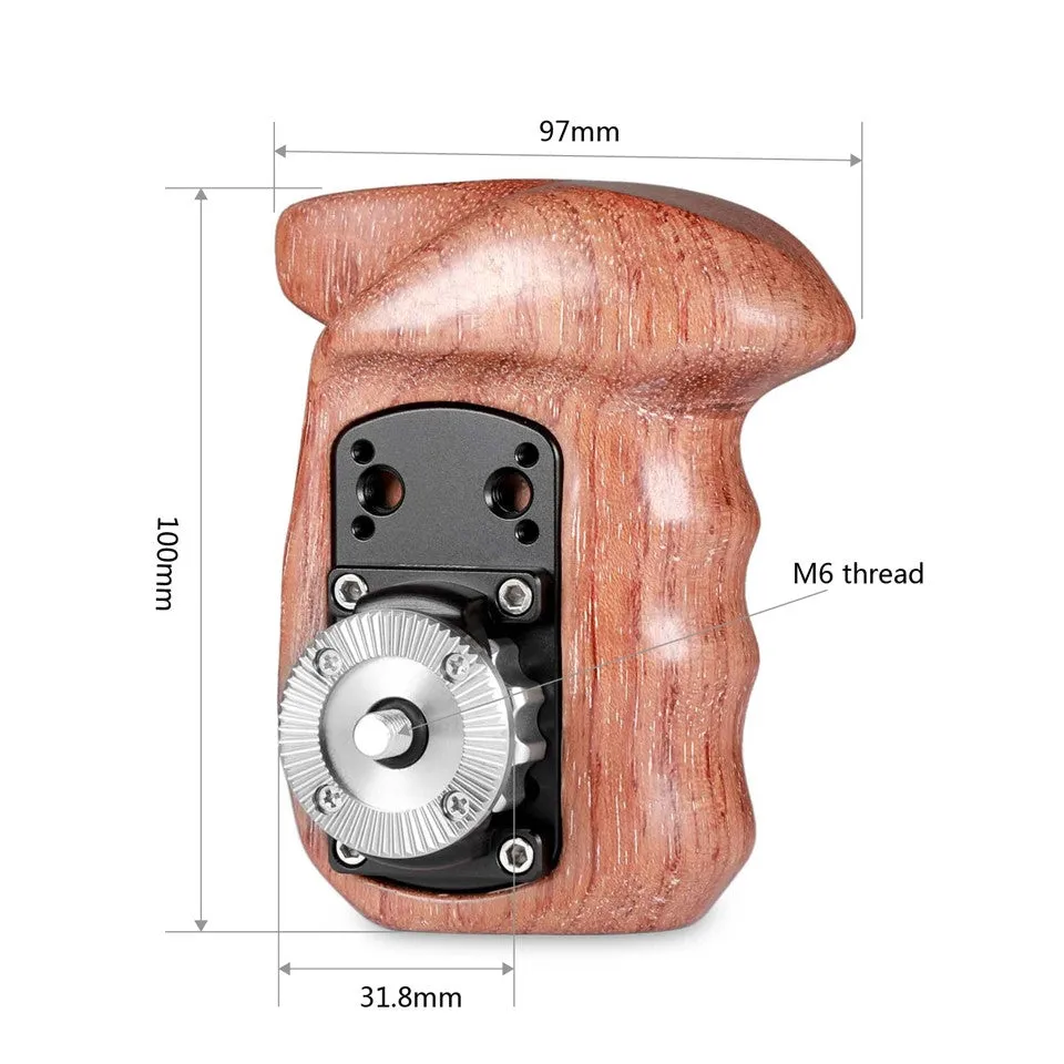 SmallRig Left Side Wooden Grip with Arri Rosette 1891B