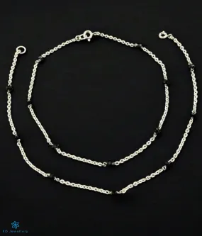 The Arini Silver Gemstone Anklets