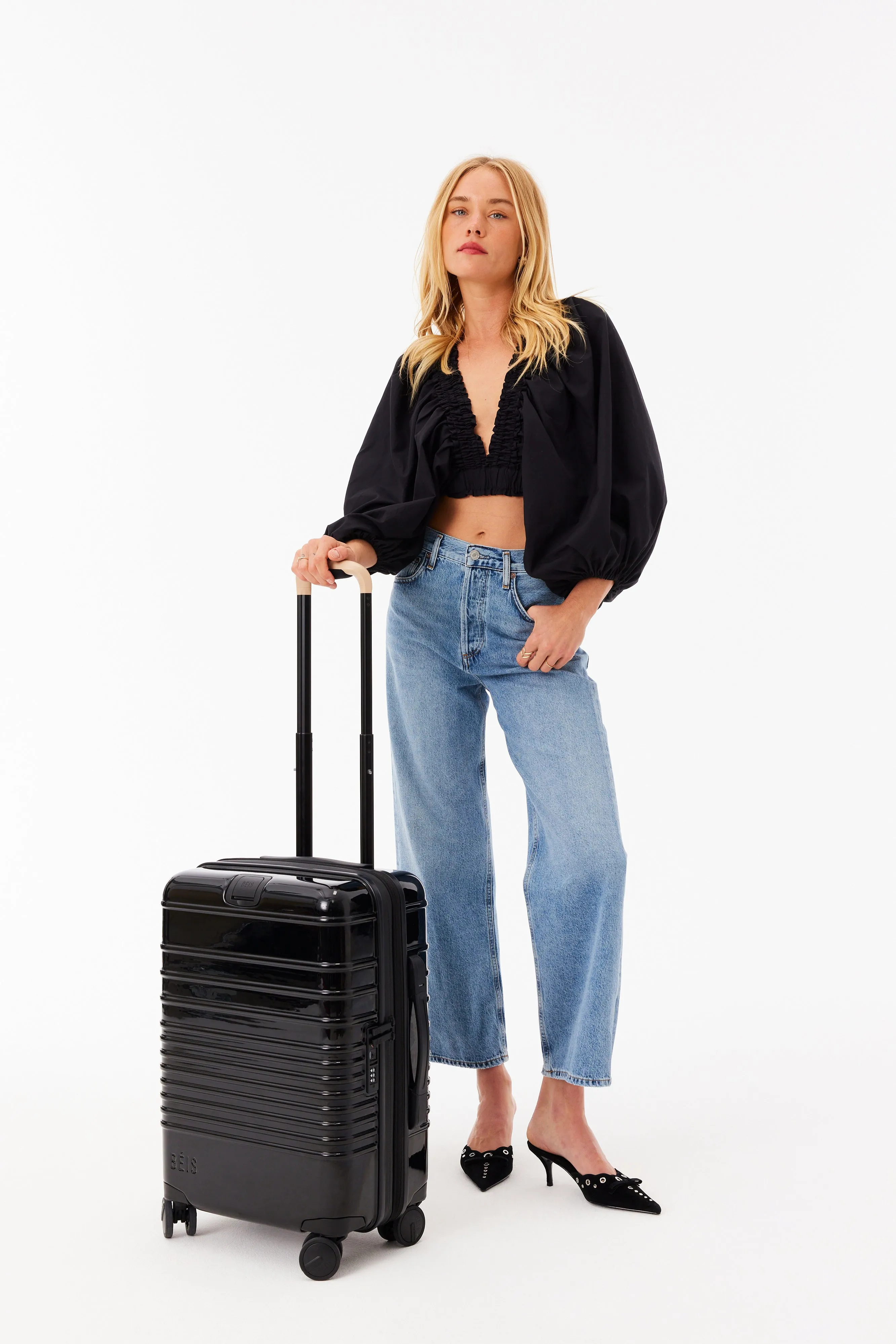 The Carry-On Roller in Glossy Black